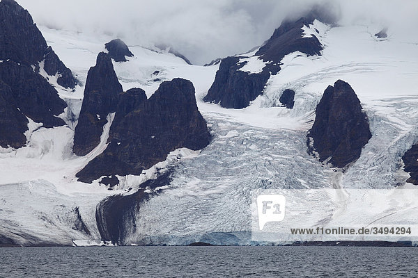 Gletscher am Nordpolarmeer  Spitzbergen  Norwegen  Skandinavien  Europa