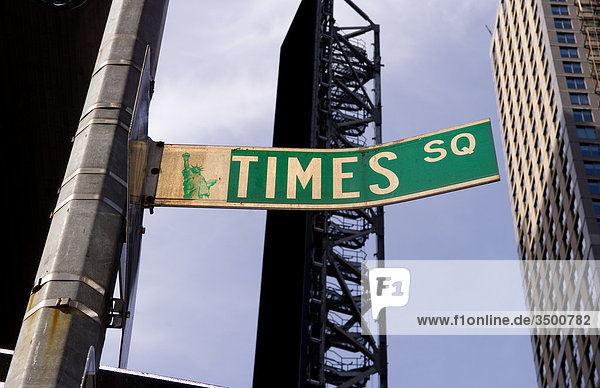 Times Square-Straßenschild in New York City  New York  USA