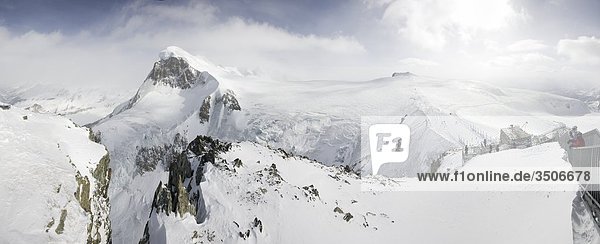 Berglandschaft in Zermatt,  Schweiz,  Erhöhte Ansicht