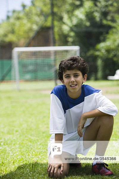 Young soccer player  portrait