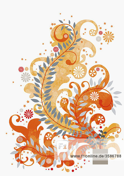 Design emerging from flowerpot
