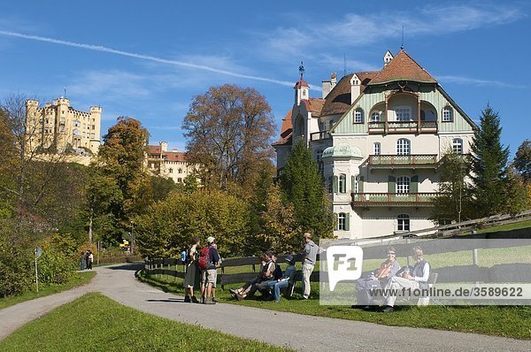 Schloss Hohenschwangau  Bayern  Deutschland  Europa