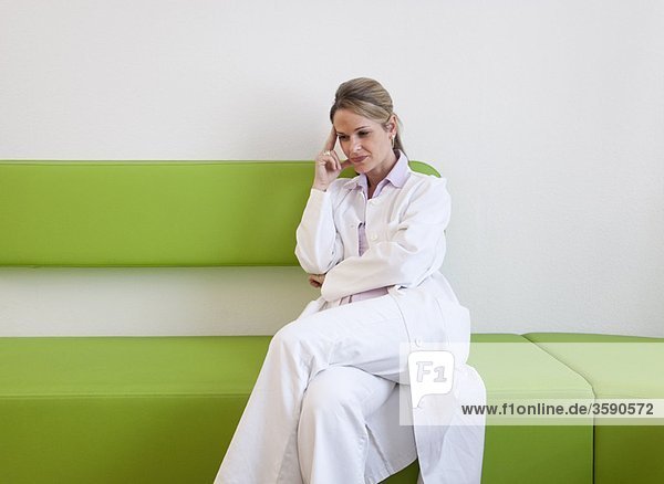 Doctor in surgery waiting area