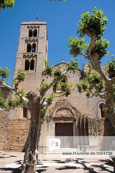 Santa Maria´s church XI-XII centuries Santa Maria de Vilabertran´s canonical Spain  Catalonia  Girona province  Alt Empordà  Vilabertran