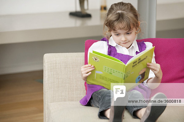 Girl reading a book