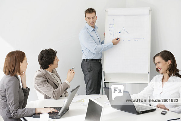 Businessman giving presentation in a meeting