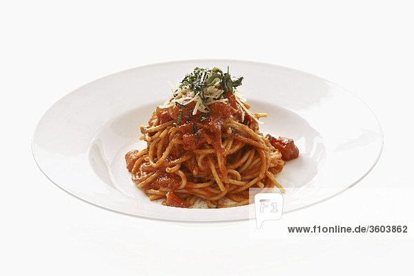 Spaghetti al pomodoro (Nudeln mit Tomatensauce  Italien)