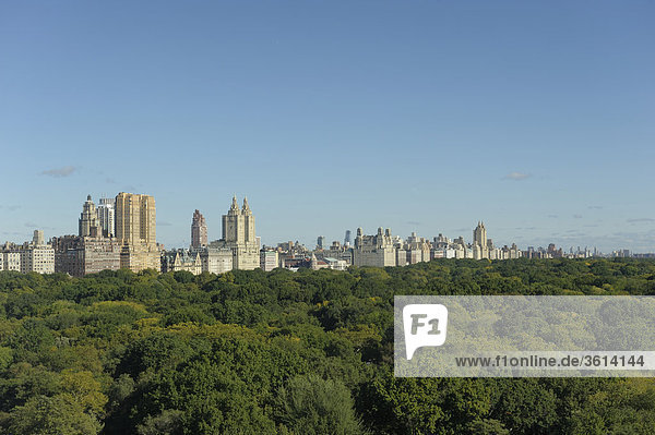 Blick über Central Park von The Ritz-Carlton Central Park Hotel  Midtown  Manhattan  New York  New York  USA