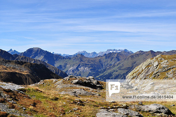 Landschaftlich schön landschaftlich reizvoll Berg Natur Alpen Herbst Ansicht Schweiz Bergpanorama