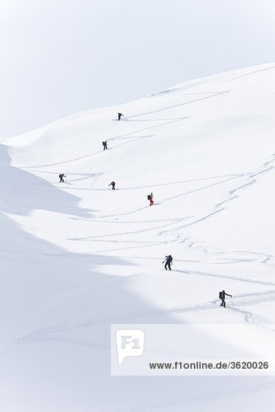 Skitour at Watzmann Berchtesgaden Alps Bavaria Germany Europe