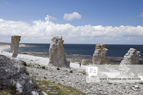 Rauk bei Langhammars auf der Insel Farö Gotland Schweden