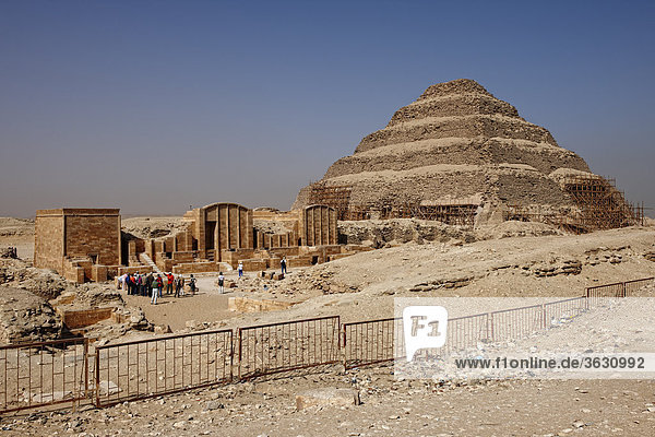 Step pyramid of Djoser  Saqqara  Egypt