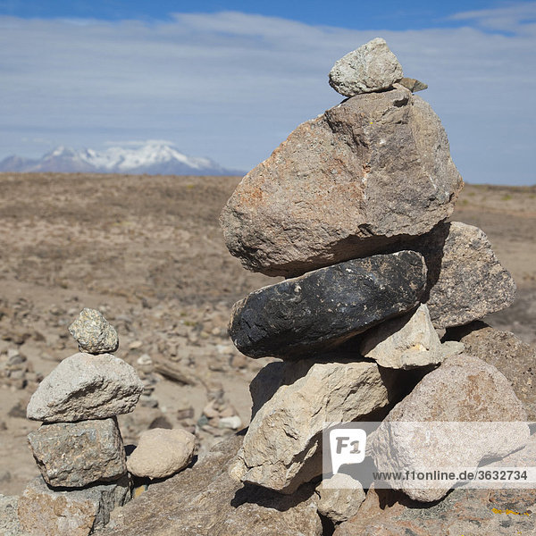 Gestapelte Steine  Peru  Südamerika