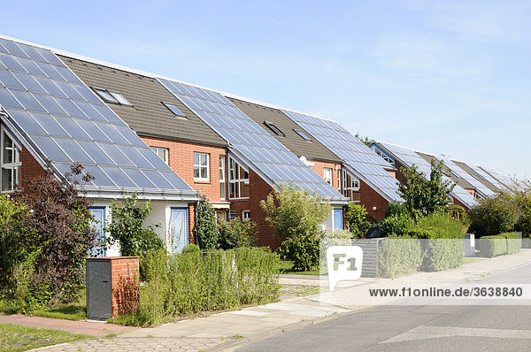Solar settlement in Bramfeld  Hamburg  Germany  Europe