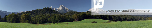 Watzmann  Berchtesgadener Land  Oberbayern  Bayern  Deutschland  Europa