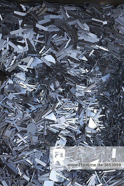 Sammlung von Aluminium-Metallresten zum Recyceln von Altmetall