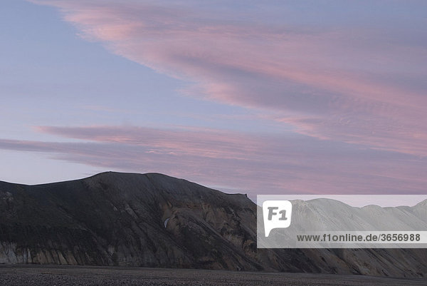 Landmannalaugar, Brennisteinsalda, mountains, dusk, Iceland, Europe