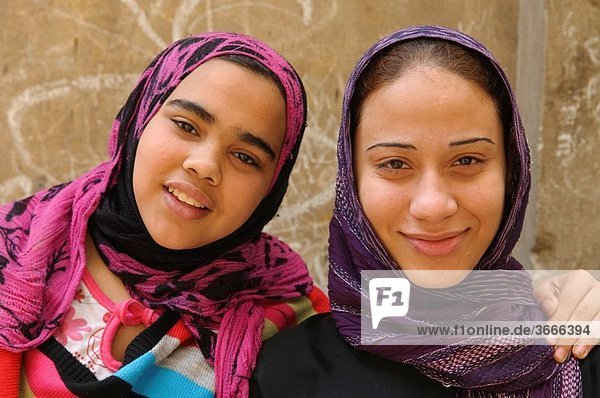 portrait of young women in Cairo Egypt
