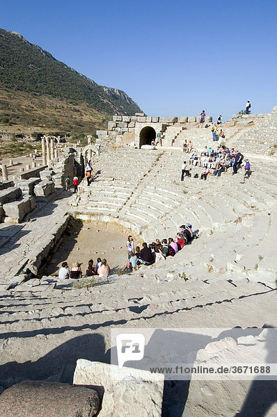Turkey Ephesus excavation Odeion former city hall with places for 1400 observers