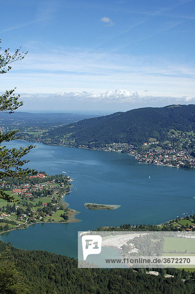 View from the Ringspitz to the Tegernsee Bavaria Germany