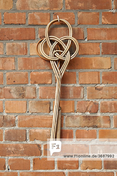 An old-fashioned carpet beater