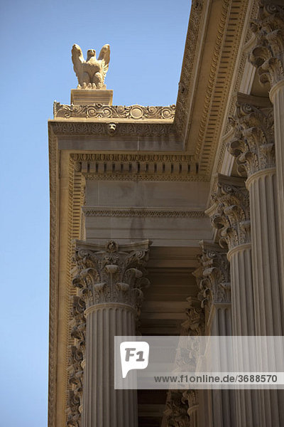 Detailansicht der Fassade des Capitol Building  Washington DC  USA