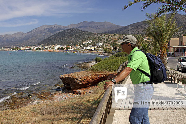 55 year-old tourist in Stalis Crete Greece Europe