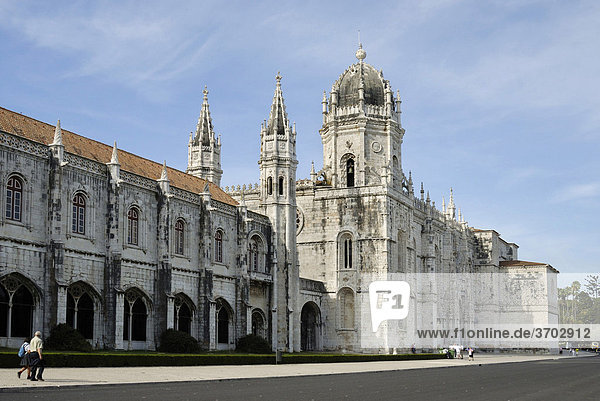 Hieronymus-Kloster  Mosteiro dos Jeronimos  UNESCO Welterbe  Spätgotik  Manuelinik  Belem  Lissabon  Portugal  Europa