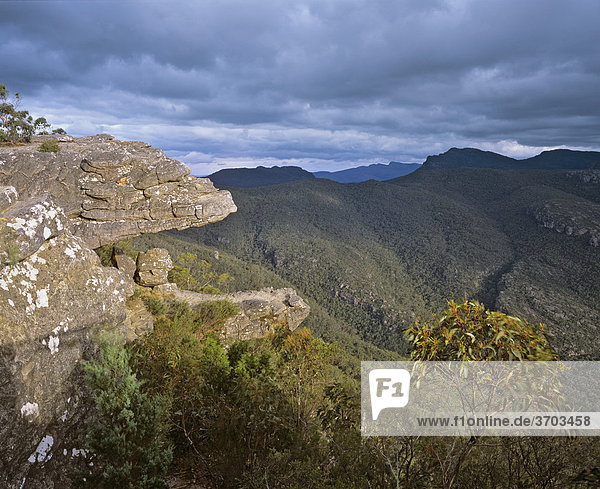 Felsvorsprung genannt The Balconies Grampians Nationalpark Victoria Australien
