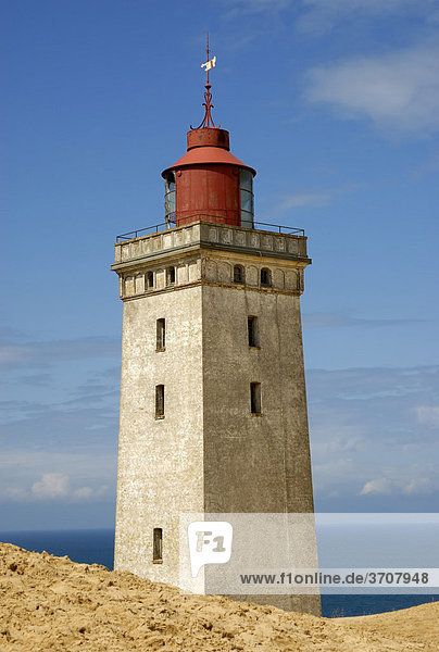 Lighthouse of Rubjerg Knude  Jammer Bay  Hjorring  Northwestern Jutland  Vendsyssel  Denmark  Scandinavia  Europe