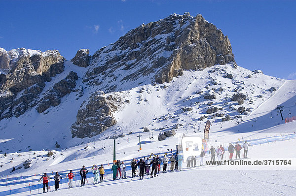 Ski school in Canazei Trentino Italy