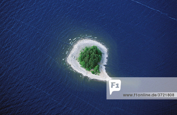 Insel in Saimaa-See bei Imatra Süd-Karelien Finnland Luftbild