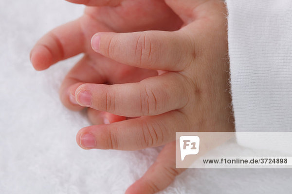 Baby Hands on Towel