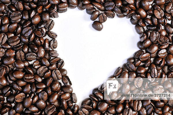Kaffee-Bohnen  Herz