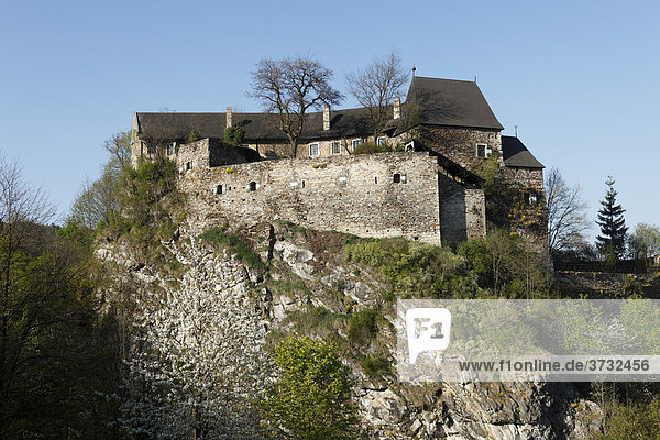 Burg in Krumau am Kamp  Naturpark Kamptal-Schönberg  Waldviertel  Niederösterreich  Österreich  Europa