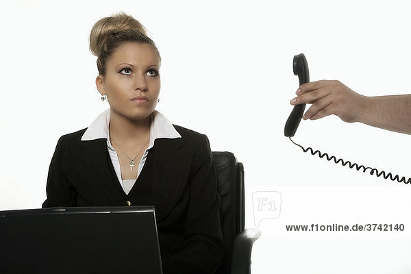 Businesswoman receiving a call