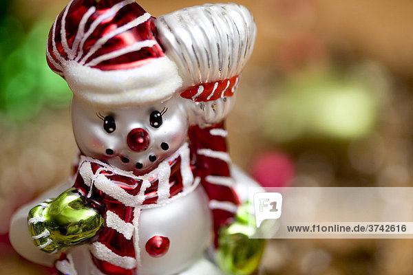 Weihnachtliche Dekoration  Schneemannfigur
