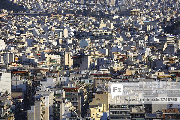 A sea of houses  Athens  Greece  Europe