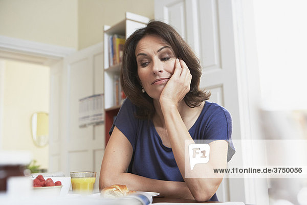 Woman looking bored