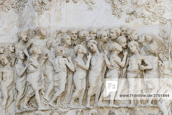 Relief  Dom  Westwerk (Westfassade)  Orvieto  Umbrien  Italien