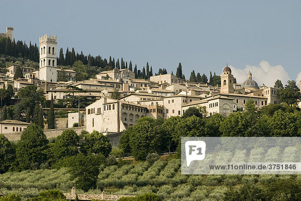 Blick auf Assisi  Umbrien  Italien