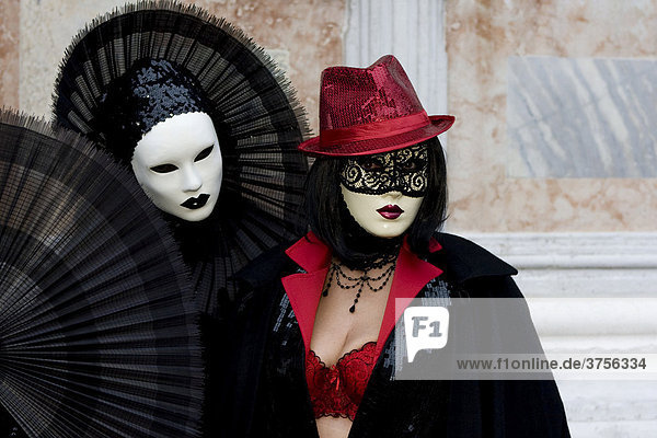 Masks  costumes during Carnival in Venice  Italy  Europe
