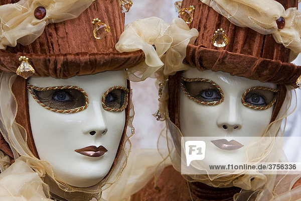 Masken im Portrait  Carneval in Venedig  Italien
