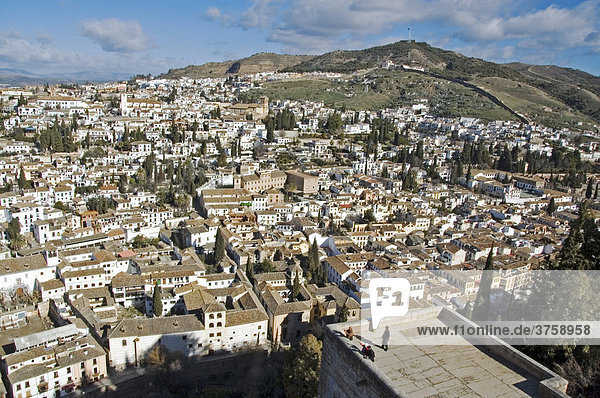 View of Albaicin  Granada  Andalusia  Spain