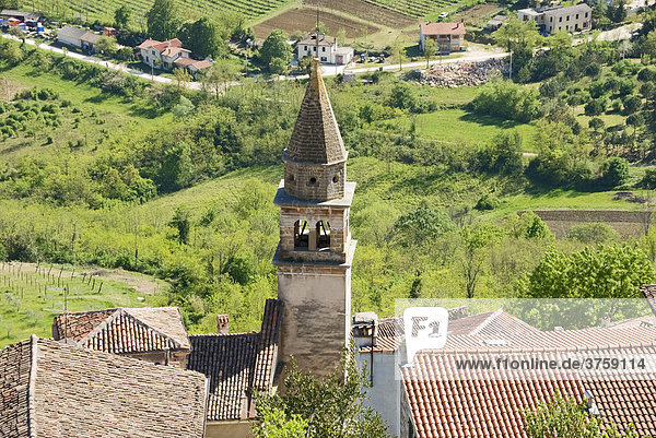 Dorf  Mirna Tal  Motovun  Istrien  Kroatien  Europa
