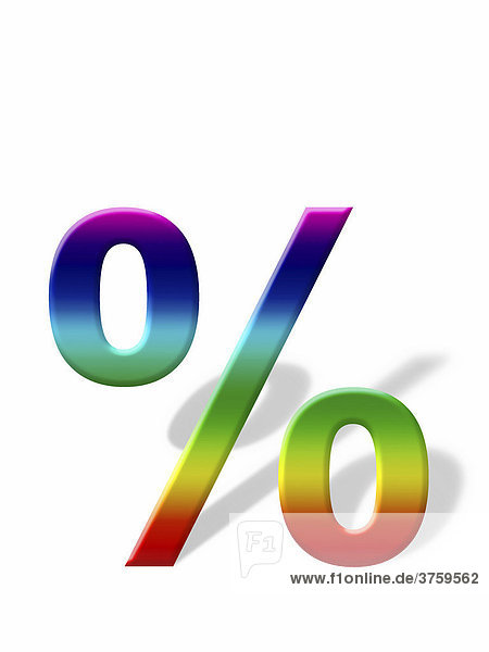 Percent symbol casting a shadow graphic