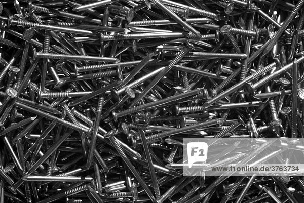 Pile of Nails  Close Up.