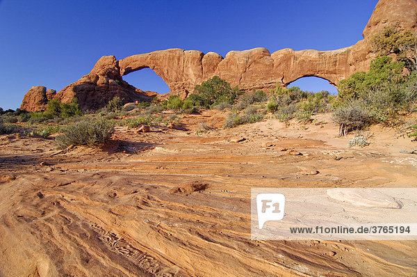 Double Arch  Arches Nationalpark  Utah  USA