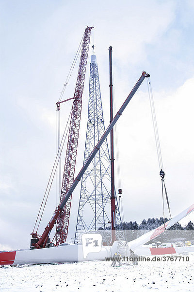 Construction of a wind energy plant in Franconia