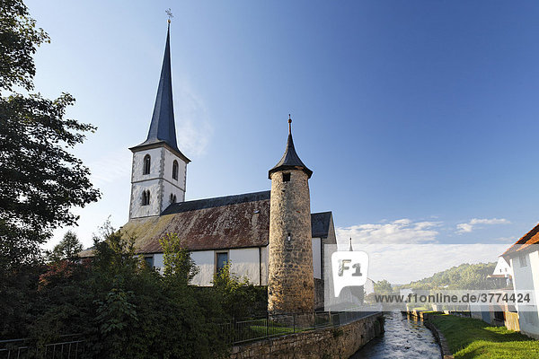 Kirchenburg Heustreu,  Rhön-Grabfeld,  Unterfranken,  Bayern